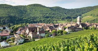 Vue sur le village de Kaysersberg Vue sur le village de Kaysersberg